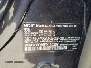 2014 BMW 7 Series ALPINA B7 z VIN WBAYE8C56ED136382, wystawiony jako Copart lot #43106485 z przebiegiem 87 601 mil mil oraz Tytuł czysty. Historia ofert i sprzedaży dostępna na DreamBid. Obrazek 12.