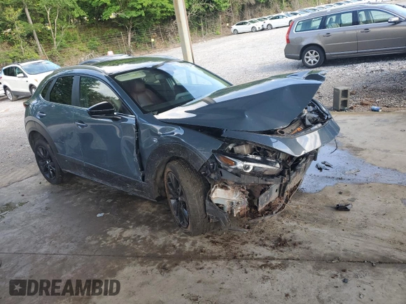 2023 Mazda CX-30 S Carbon Edition with VIN 3MVDMBCM2PM530332, listed as a Copart auction lot 56555675 with Not Provided miles and Clean Title. Bid and sale history available at DreamBid. Image 4.