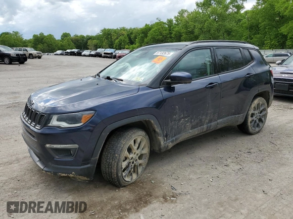 2019 Jeep Compass High Altitude with VIN 3C4NJDCB4KT675458, listed as a Copart auction lot 57132675 with 56,549 mi miles and Salvage title. Bid and sale history available at DreamBid. Image 1.