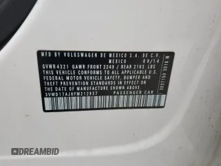 2015 Volkswagen Jetta SE z VIN 3VWD17AJ8FM212937, wystawiony jako Copart lot #56936995 z przebiegiem 99 158 mil mil oraz Czysty tytuł • Clean title. Historia ofert i sprzedaży dostępna na DreamBid. Obrazek 12.