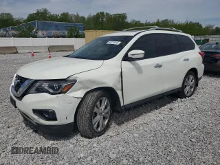 2018 Nissan Pathfinder SL with VIN 5N1DR2MM6JC620427, listed as a Copart auction lot 56733615 with 102,395 mi miles and Salvage title. Bid and sale history available at DreamBid. Image 1.