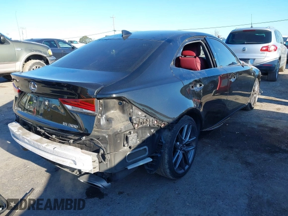 2018 Lexus IS with VIN JTHBA1D27J5079953, listed as a IAAI auction lot 41868864 with 101,950 mi miles. Bid and sale history available at carsss.com. Image 4.