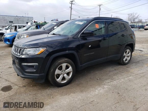 2018 Jeep Compass Latitude with VIN 3C4NJDBB0JT191125, listed as a Copart auction lot 52825905 with 188,553 mi miles and Clean Title. Bid and sale history available at carsss.com. Image 1.