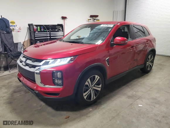 2023 Mitsubishi Outlander Sport ES with VIN JA4ARUAU7PU016583, listed as a Copart auction lot 43247355 with 33,207 mi miles and Salvage Title. Bid and sale history available at carsss.com. Image 1.