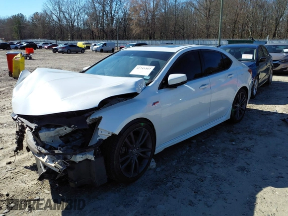 2019 Acura TLX w/A-Spec Pkg with VIN 19UUB1F67KA003246, listed as a IAAI auction lot 41741567 with 103,478 mi miles. Bid and sale history available at carsss.com. Image 2.