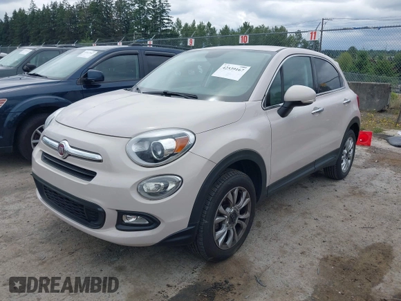 2016 FIAT 500X Lounge with VIN ZFBCFYDT0GP345757, listed as a IAAI auction lot 42539167 with 59,582 mi miles and . Bid and sale history available at DreamBid. Image 17.