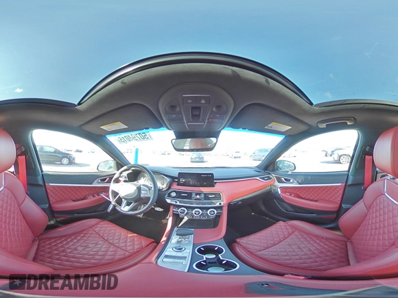 2023 Genesis G70 3.3T with VIN KMTG54TE4PU122153, listed as a Copart auction lot 50794015 with 13,604 mi miles and Salvage title. Bid and sale history available at DreamBid. Image 13.
