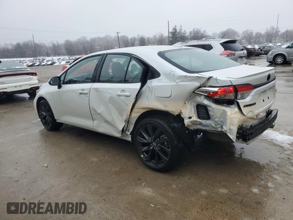 2025 Toyota Corolla SE with VIN 5YFS4MCE7SP226427, listed as a Copart auction lot 44606775 with 202 mi miles and Salvage Title. Bid and sale history available at carsss.com. Image 2.