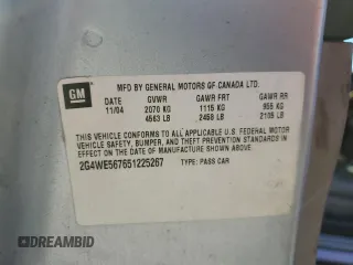 2005 Buick LaCrosse CXS with VIN 2G4WE567651225267, listed as a Copart auction lot 46548115 with 178,028 mi miles and Salvage Title. Bid and sale history available at carsss.com. Image 13.