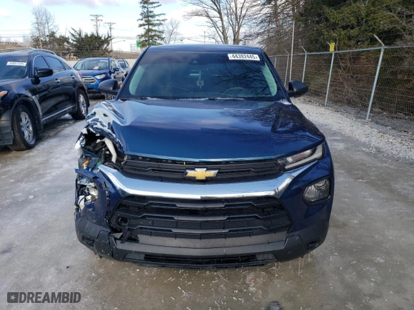 2021 Chevrolet TrailBlazer LS with VIN KL79MMS28MB145490, listed as a Copart auction lot 44392445 with 55,006 mi miles and Salvage Title. Bid and sale history available at carsss.com. Image 5.