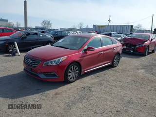 2017 Hyundai Sonata Sport with VIN 5NPE34AF6HH571353, listed as a IAAI auction lot 41796296 with 102,196 mi miles. Bid and sale history available at carsss.com. Image 17.