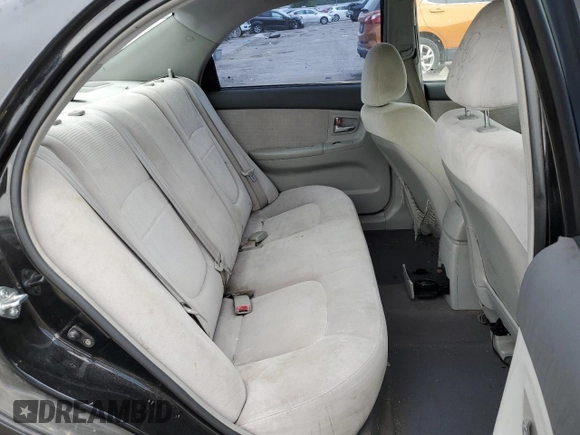 2007 Kia Spectra EX with VIN KNAFE121875480760, listed as a Copart auction lot 57408814 with 0 mi miles and Salvage Title. Bid and sale history available at carsss.com. Image 11.
