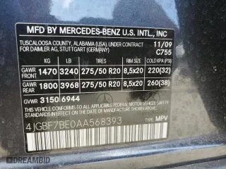 2010 Mercedes-Benz GL-Class GL 450 with VIN 4JGBF7BE0AA568393, listed as a Copart auction lot 49755985 with 176,751 mi miles and Clean Title. Bid and sale history available at carsss.com. Image 13.