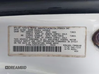 2003 Toyota Tacoma with VIN 5TENL42N33Z185971, listed as a IAAI auction lot 41994790 with 269,158 mi miles and . Bid and sale history available at DreamBid. Image 9.