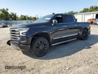 2024 Chevrolet Silverado 1500 High Country with VIN 1GCUDJEL6RZ126841, listed as a Copart auction lot 68717724 with 8,689 mi miles and Salvage Title. Bid and sale history available at DreamBid. Image 1.