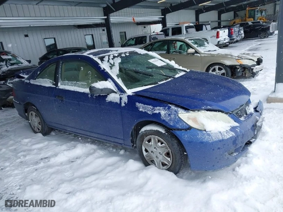 2005 Honda Civic Cpe VP with VIN 1HGEM21165L016353, listed as a IAAI auction lot 41500443 with 151,588 mi miles. Bid and sale history available at carsss.com. Image 1.