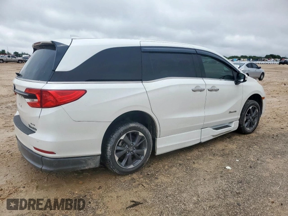 2022 Honda Odyssey Elite with VIN 5FNRL6H93NB066040, listed as a Copart auction lot 60162665 with 36,665 mi miles and Salvage title. Bid and sale history available at DreamBid. Image 3.