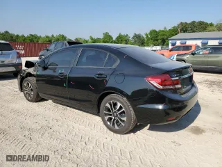2013 Honda Civic Sdn LX with VIN 19XFB2F50DE211571, listed as a Copart auction lot 52723105 with 0 mi miles and Salvage Title. Bid and sale history available at carsss.com. Image 2.