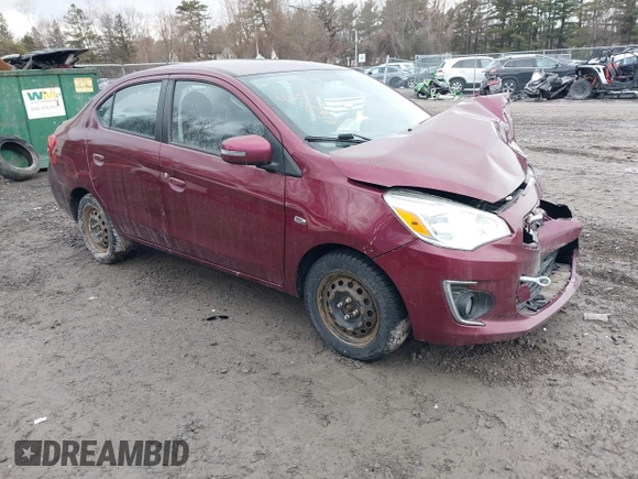 2018 Mitsubishi Mirage G4 SE with VIN ML32F4FJ1JHF06220, listed as a IAAI auction lot 41651964 with 122,837 mi miles. Bid and sale history available at carsss.com. Image 1.
