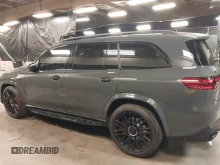 2025 Mercedes-Benz GLS 63 AMG with VIN 4JGFF8KE2SB318849, listed as a IAAI auction lot 41427082 with 442 mi miles and . Bid and sale history available at DreamBid. Image 14.