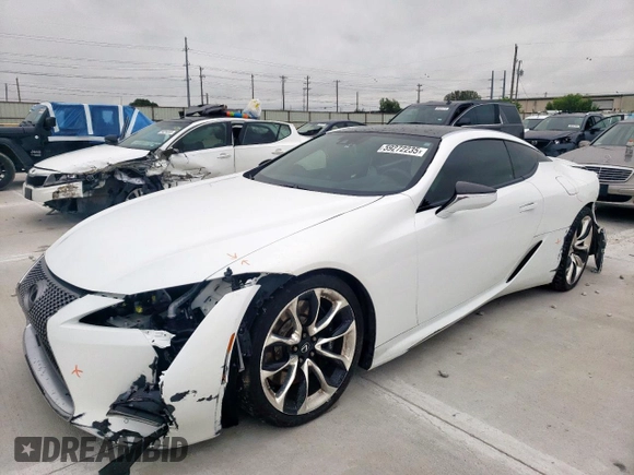 2021 Lexus LC 500h with VIN JTHBP5AY8MA104403, listed as a Copart auction lot 59272235 with 14,425 mi miles and Salvage title. Bid and sale history available at DreamBid. Image 1.