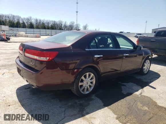 2012 Lincoln MKZ with VIN 3LNHL2GC0CR810525, listed as a Copart auction lot 52450925 with 124,355 mi miles and Clean Title. Bid and sale history available at DreamBid. Image 3.