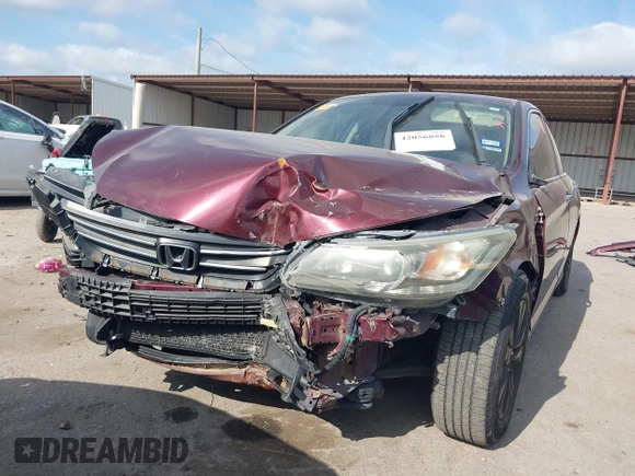 2014 Honda Accord LX with VIN 1HGCR2F31EA053633, listed as a IAAI auction lot 42056856 with Not Provided miles and . Bid and sale history available at carsss.com. Image 6.