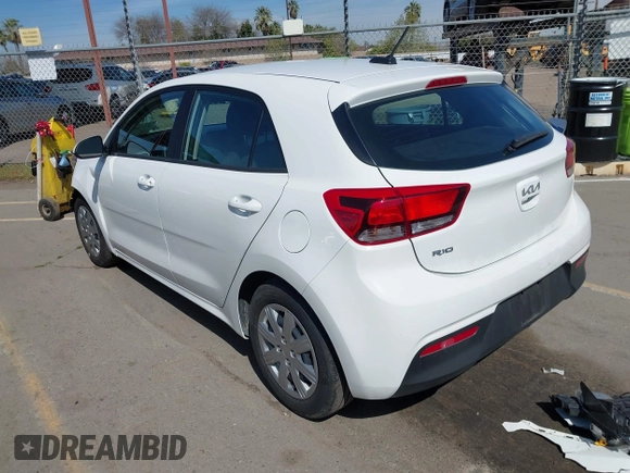 2023 Kia Rio S with VIN 3KPA25AD0PE629868, listed as a IAAI auction lot 41738952 with 25,642 mi miles and . Bid and sale history available at DreamBid. Image 3.