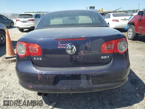 2008 Volkswagen Eos Turbo with VIN WVWBA71F38V030318, listed as a Copart auction lot 53055455 with 143,080 mi miles and Salvage Title. Bid and sale history available at DreamBid. Image 6.