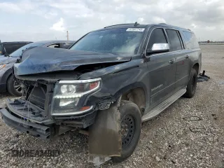 2015 Chevrolet Suburban LTZ with VIN 1GNSKKKC1FR207305, listed as a Copart auction lot 47557745 with 208,737 mi miles and Salvage Title. Bid and sale history available at carsss.com. Image 1.