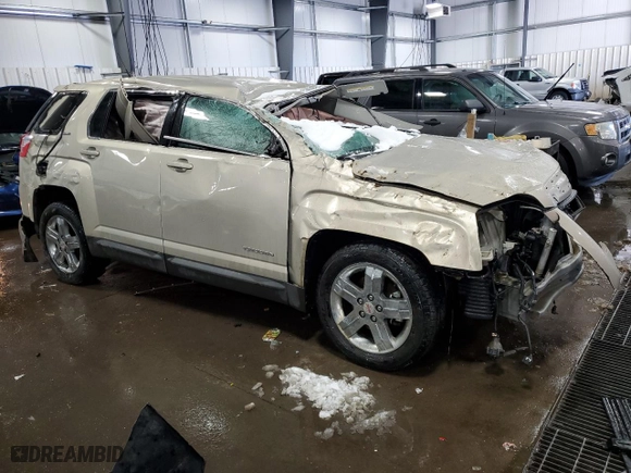 2012 GMC Terrain SLE-2 with VIN 2GKFLTEK6C6374853, listed as a Copart auction lot 45666845 with 0 mi miles and Salvage Title. Bid and sale history available at carsss.com. Image 4.
