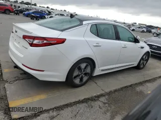 2013 Kia Optima Hybrid LX with VIN KNAGM4AD0D5045263, listed as a Copart auction lot 75125224 with 0 mi miles and Salvage Title. Bid and sale history available at carsss.com. Image 3.