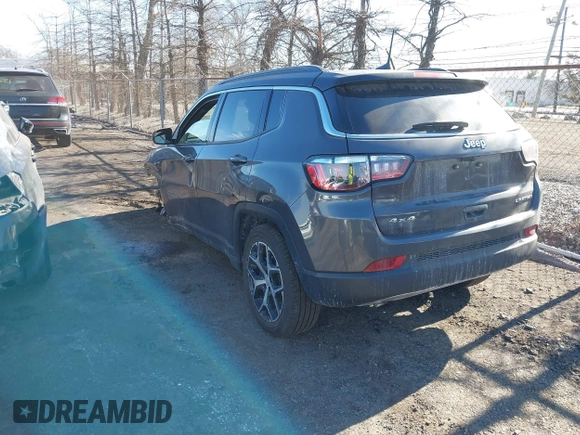 2024 Jeep Compass Limited with VIN 3C4NJDCN6RT146226, listed as a IAAI auction lot 41442361 with 3,510 mi miles and . Bid and sale history available at carsss.com. Image 3.