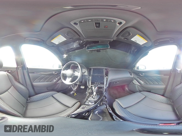 2023 Infiniti Q50 Red Sport 400 with VIN JN1FV7DP8PM570359, listed as a Copart auction lot 42814215 with 8,564 mi miles and Clean Title. Bid and sale history available at DreamBid. Image 14.