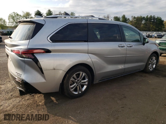 2023 Toyota Sienna Platinum with VIN 5TDESKFC5PS079072, listed as a Copart auction lot 53603985 with 45,654 mi miles and Salvage Title. Bid and sale history available at DreamBid. Image 3.