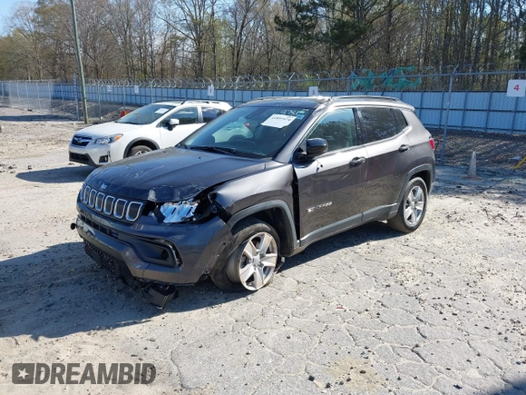 2022 Jeep Compass Latitude with VIN 3C4NJCBB0NT138781, listed as a IAAI auction lot 41897474 with 44,955 mi miles and . Bid and sale history available at carsss.com. Image 17.