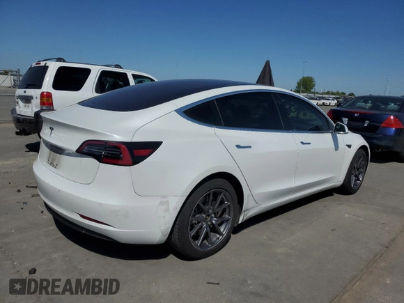 2018 Tesla Model 3 Long Range Battery with VIN 5YJ3E1EA3JF168661, listed as a Copart auction lot 53142155 with 175,389 mi miles and Salvage Title. Bid and sale history available at DreamBid. Image 3.