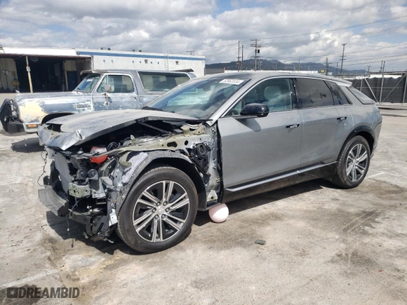 2024 Cadillac LYRIQ Luxury with VIN 1GYKPPRK7RZ109821, listed as a Copart auction lot 52863534 with 1,386 mi miles and Salvage Title. Bid and sale history available at carsss.com. Image 1.