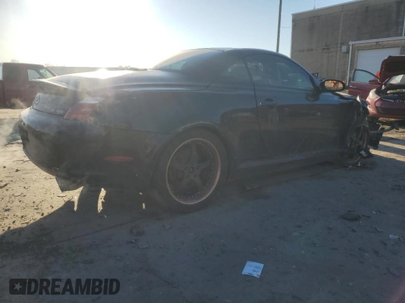 2007 Lexus SC 430 with VIN JTHFN45Y179014155, listed as a Copart auction lot 42896105 with 142,018 mi miles and Salvage Title. Bid and sale history available at DreamBid. Image 3.