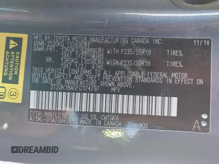 2015 Lexus RX 350 with VIN 2T2ZK1BA5FC174797, listed as a IAAI auction lot 41759349 with 80,078 mi miles and . Bid and sale history available at DreamBid. Image 9.