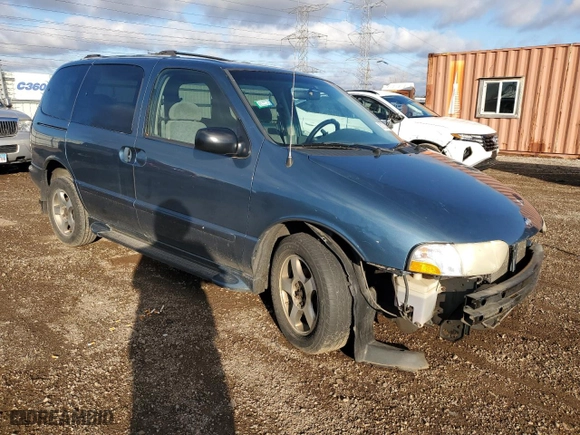 2001 Nissan Quest GXE with VIN 4N2ZN15T21D821982, listed as a Copart auction lot 80132454 with 0 mi miles and Salvage Title. Bid and sale history available at carsss.com. Image 4.