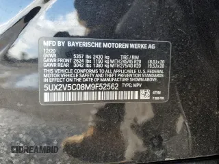 2021 BMW X4 M40i z VIN 5UX2V5C08M9F52562, wystawiony jako Copart lot #83665674 z przebiegiem Nie podano mil oraz Szkoda całkowita • Salvage title. Historia ofert i sprzedaży dostępna na DreamBid. Obrazek 15.