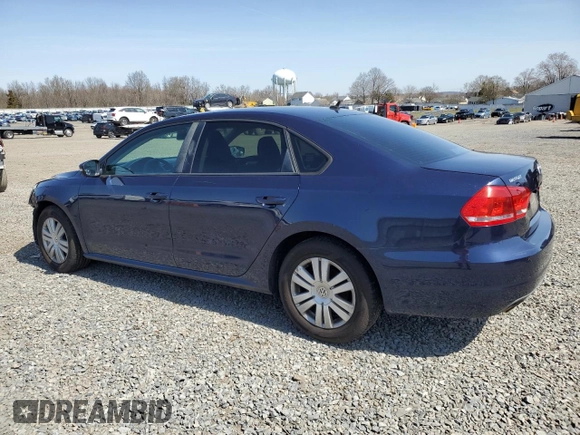 2013 Volkswagen Passat S with VIN 1VWAP7A3XDC003555, listed as a Copart auction lot 51424725 with 173,111 mi miles and Salvage Title. Bid and sale history available at carsss.com. Image 2.