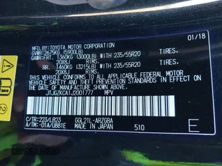 2018 Lexus RX with VIN JTJGZKCA1J2001777, listed as a IAAI auction lot 41414444 with 25,563 mi miles. Bid and sale history available at carsss.com. Image 9.