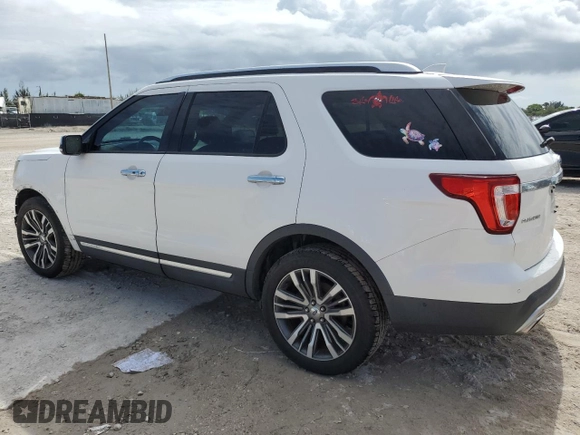 2016 Ford Explorer Platinum with VIN 1FM5K8HT0GGC20507, listed as a Copart auction lot 62816195 with 96,763 mi miles and Salvage title. Bid and sale history available at DreamBid. Image 2.