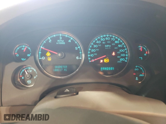 2007 Chevrolet Avalanche LTZ with VIN 3GNFK12347G161398, listed as a Copart auction lot 53800355 with 188,117 mi miles and Salvage Title. Bid and sale history available at DreamBid. Image 9.
