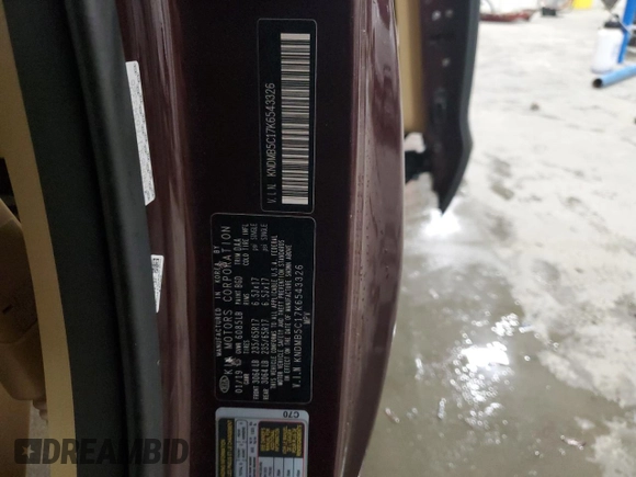 2019 Kia Sedona EX with VIN KNDMB5C17K6543326, listed as a Copart auction lot 81142284 with 76,410 mi miles and Salvage Title. Bid and sale history available at carsss.com. Image 13.