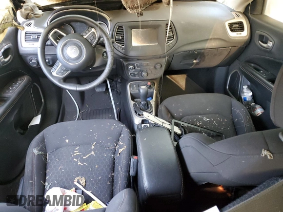 2019 Jeep Compass Sport with VIN 3C4NJCAB5KT731193, listed as a Copart auction lot 57356565 with Not provided miles and Salvage title. Bid and sale history available at DreamBid. Image 8.