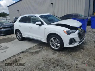 2021 Audi Q3 S line Premium with VIN WA1DECF37M1028653, listed as a Copart auction lot 61348155 with 42,322 mi miles and Salvage title. Bid and sale history available at DreamBid. Image 4.