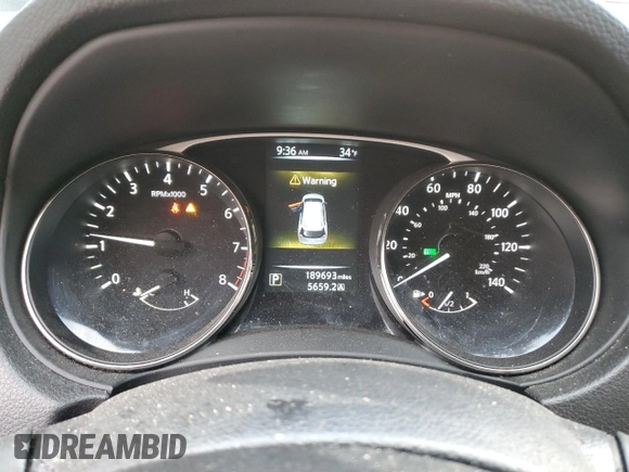 2016 Nissan Rogue SV with VIN KNMAT2MV6GP651437, listed as a Copart auction lot 41403585 with 189,693 mi miles and Salvage Title. Bid and sale history available at carsss.com. Image 9.